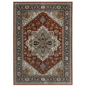 Oriental Weavers Aberdeen 1144R Traditional/Persian Medallion Polyester Indoor Area Rug Red/ Blue 9'10" x 12'10" A1144R300394ST