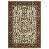 Oriental Weavers Aberdeen 144D1 Traditional/Persian Persian Polyester Indoor Area Rug Ivory/ Red 7'10" x 10'10" A144D1240340ST