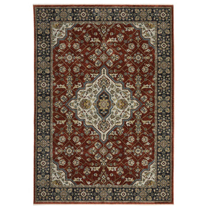 Oriental Weavers Aberdeen 4151R Traditional/Persian Medallion Polyester Indoor Area Rug Red/ Blue 7'10" x 10'10" A4151R240340ST