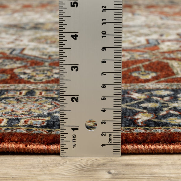 Oriental Weavers Aberdeen 4151R Traditional/Persian Medallion Polyester Indoor Area Rug Red/ Blue 7'10" x 10'10" A4151R240340ST