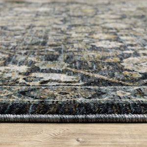 Oriental Weavers Aberdeen 533K1 Traditional/Persian Oriental Polyester Indoor Area Rug Blue/ Light Blue 9'10" x 12'10" A533K1300394ST