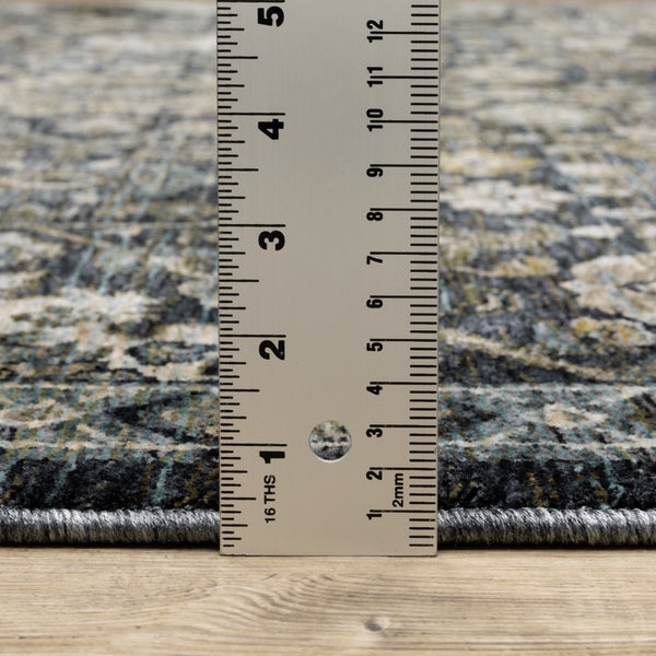 Oriental Weavers Aberdeen 533K1 Traditional/Persian Oriental Polyester Indoor Area Rug Blue/ Light Blue 9'10" x 12'10" A533K1300394ST