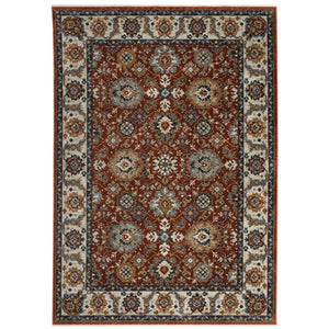 Oriental Weavers Aberdeen 562R1 Traditional/Persian Medallions Polyester Indoor Area Rug Red/ Ivory 9'10" x 12'10" A562R1300394ST
