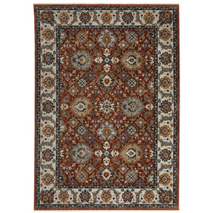 Oriental Weavers Aberdeen 562R1 Traditional/Persian Medallions Polyester Indoor Area Rug Red/ Ivory 9'10" x 12'10" A562R1300394ST