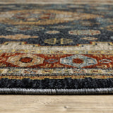 Oriental Weavers Aberdeen 005W1 Traditional/Persian Medallion Polyester Indoor Area Rug Blue/ Multi 9'10" x 12'10" A005W1300394ST