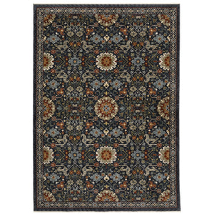 Oriental Weavers Aberdeen 006B1 Traditional/Persian Oriental Polyester Indoor Area Rug Blue/ Multi 9'10" x 12'10" A006B1300394ST