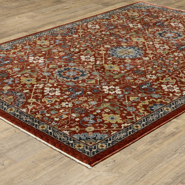 Oriental Weavers Aberdeen 006R1 Traditional/Persian Oriental Polyester Indoor Area Rug Red/ Multi 9'10" x 12'10" A006R1300394ST