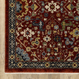 Oriental Weavers Aberdeen 006R1 Traditional/Persian Oriental Polyester Indoor Area Rug Red/ Multi 9'10" x 12'10" A006R1300394ST