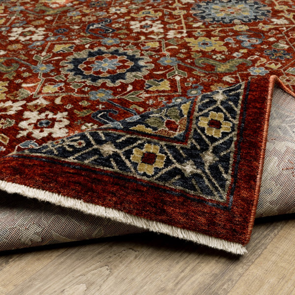 Oriental Weavers Aberdeen 006R1 Traditional/Persian Oriental Polyester Indoor Area Rug Red/ Multi 9'10" x 12'10" A006R1300394ST