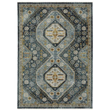 Oriental Weavers Aberdeen 7150B Traditional/Tribal Tribal Polyester Indoor Area Rug Blue/ Gold 9'10" x 12'10" A7150B300394ST