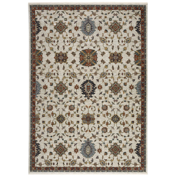 Oriental Weavers Aberdeen 751W1 Traditional/Persian Panel Polyester Indoor Area Rug Ivory/ Multi 9'10" x 12'10" A751W1300394ST