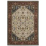 Oriental Weavers Aberdeen 752W1 Traditional/Persian Persian Polyester Indoor Area Rug Ivory/ Red 7'10" x 10'10" A752W1240340ST