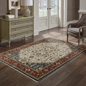 Oriental Weavers Aberdeen 752W1 Traditional/Persian Persian Polyester Indoor Area Rug Ivory/ Red 7'10" x 10'10" A752W1240340ST