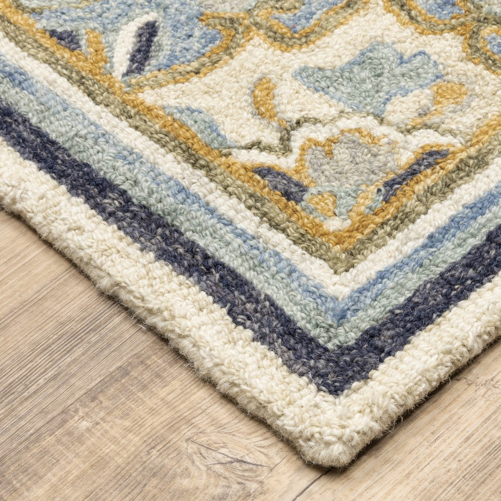 Oriental Weavers Alfresco 28402 Traditional/Vintage Oriental Wool Indoor Area Rug Blue/ Ivory 8' x 10' A28402244305ST
