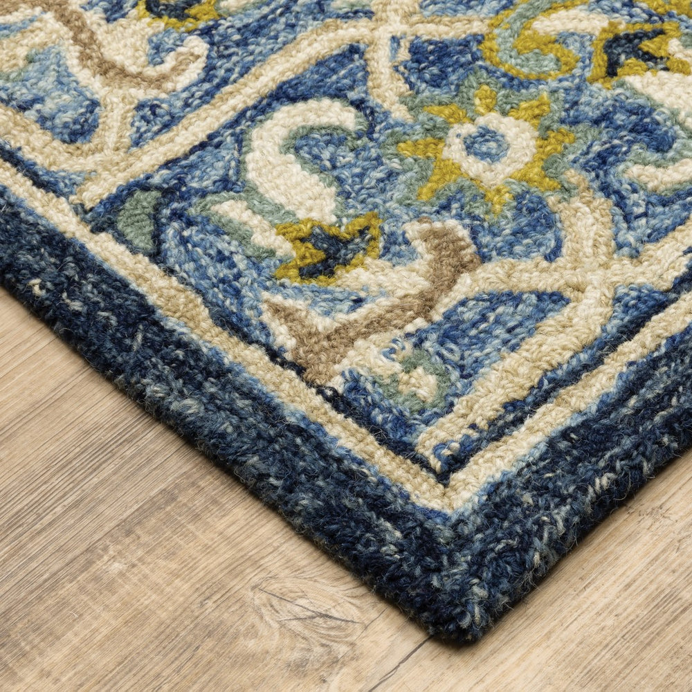 Oriental Weavers Alfresco 28405 Traditional/Vintage Oriental Wool Indoor Area Rug Navy/ Blue 10' x 13' A28405305396ST