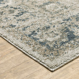 Oriental Weavers Alton 002W9 Traditional/Vintage Medallion Polyester Indoor Area Rug Gray/ Blue 9'10" x 12'10" A002W9300390ST
