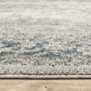 Oriental Weavers Alton 002W9 Traditional/Vintage Medallion Polyester Indoor Area Rug Gray/ Blue 9'10" x 12'10" A002W9300390ST