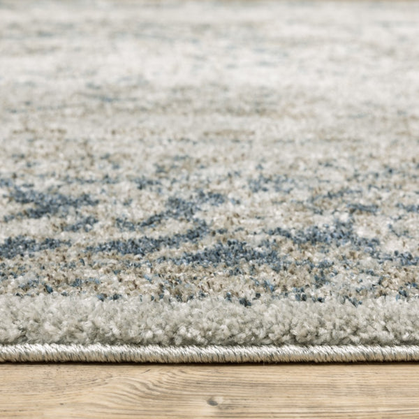 Oriental Weavers Alton 002W9 Traditional/Vintage Medallion Polyester Indoor Area Rug Gray/ Blue 9'10" x 12'10" A002W9300390ST