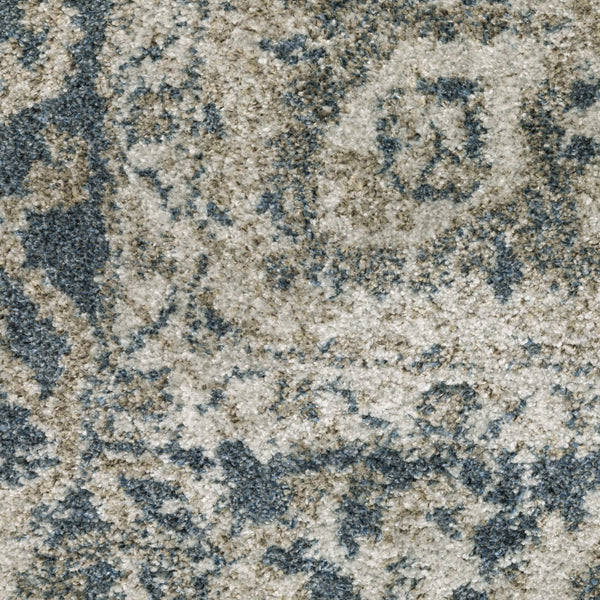 Oriental Weavers Alton 002W9 Traditional/Vintage Medallion Polyester Indoor Area Rug Gray/ Blue 9'10" x 12'10" A002W9300390ST