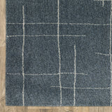Oriental Weavers Alton 040B9 Modern & Contemporary/Transitional Geometric Polyester Indoor Area Rug Blue/ Gray 9'10" x 12'10" A040B9300390ST