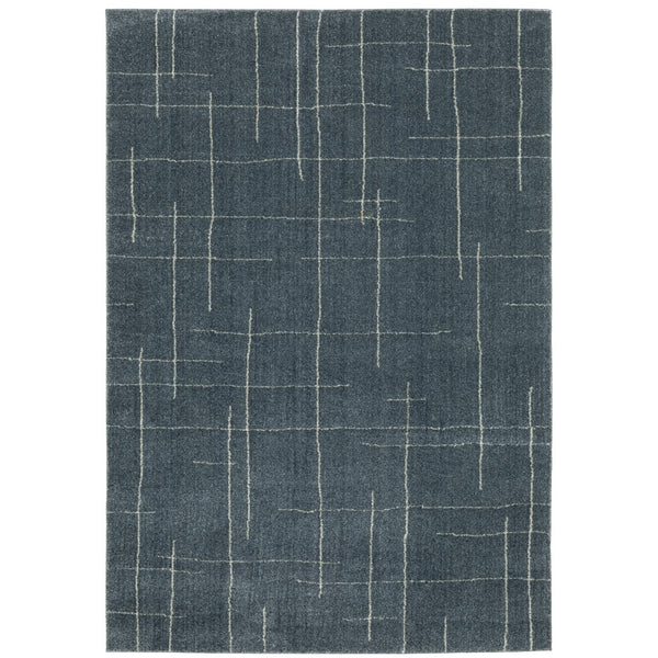 Oriental Weavers Alton 040B9 Modern & Contemporary/Transitional Geometric Polyester Indoor Area Rug Blue/ Gray 9'10" x 12'10" A040B9300390ST
