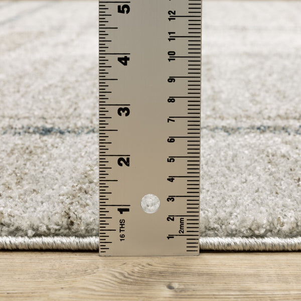 Oriental Weavers Alton 501Z9 Modern & Contemporary/Transitional Geometric Polyester Indoor Area Rug Grey/ Teal 6'7" x 9'6" A501Z9200290ST