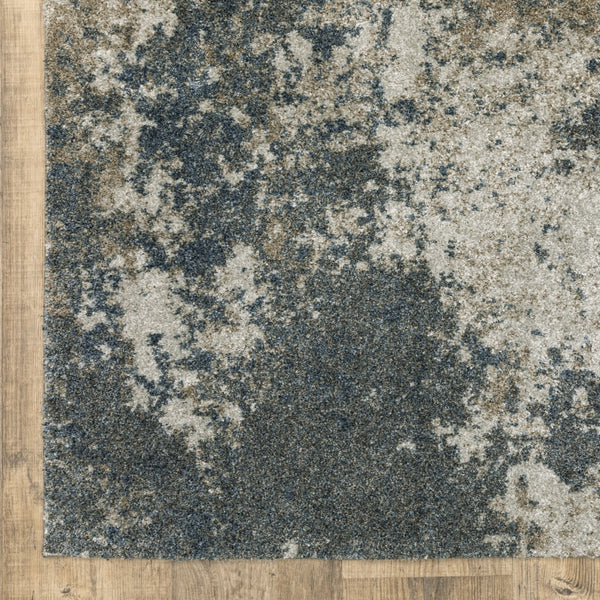Oriental Weavers Alton 531L9 Modern & Contemporary/Industrial Abstract Polyester Indoor Area Rug Teal/ Grey 9'10" x 12'10" A531L9300390ST