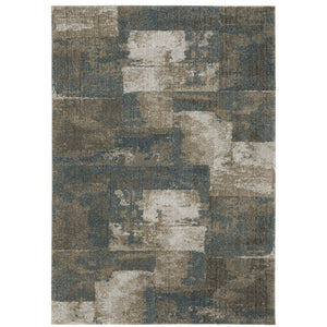 Oriental Weavers Alton 532B9 Contemporary/Geometric Global Polyester Indoor Area Rug Teal/ Grey 9'10" x 12'10" A532B9300390ST