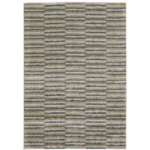 Oriental Weavers Alton 5502D Industrial/Modern & Contemporary Striped Polyester Indoor Area Rug Teal/ Grey 6'7" x 9'6" A5502D200290ST