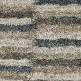 Oriental Weavers Alton 5502D Industrial/Modern & Contemporary Striped Polyester Indoor Area Rug Teal/ Grey 6'7" x 9'6" A5502D200290ST