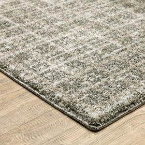 Oriental Weavers Alton 090N9 Modern & Contemporary/Transitional Plaid Polyester Indoor Area Rug Grey/ Beige 9'10" x 12'10" A090N9300390ST