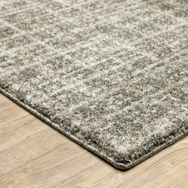 Oriental Weavers Alton 090N9 Modern & Contemporary/Transitional Plaid Polyester Indoor Area Rug Grey/ Beige 9'10" x 12'10" A090N9300390ST