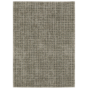Oriental Weavers Alton 090N9 Modern & Contemporary/Transitional Plaid Polyester Indoor Area Rug Grey/ Beige 9'10" x 12'10" A090N9300390ST