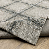 Oriental Weavers Alton 092E9 Transitional/Casual Geometric Polyester Indoor Area Rug Grey/ Teal 9'10" x 12'10" A092E9300390ST