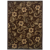 Oriental Weavers Amelia 2260B Casual/Transitional Border Polypropylene Indoor Area Rug Brown/ Ivory 9'10" x 12'9" A2260B300390ST