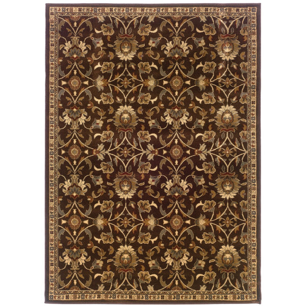 Oriental Weavers Amelia 2331K Traditional/ Floral Polypropylene Indoor Area Rug Brown/ Beige 9'10" x 12'9" A2331K300390ST
