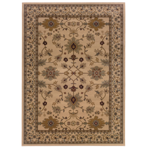 Oriental Weavers Amelia 568J6 Traditional/ Oriental Polypropylene Indoor Area Rug Ivory/ Green 9'10" x 12'9" A568J6300390ST