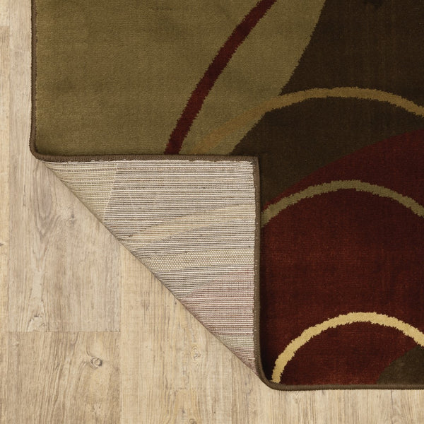 Oriental Weavers Amelia 662K6 Contemporary/ Abstract Polypropylene Indoor Area Rug Brown/ Red 9'10" x 12'9" A662K6300390ST