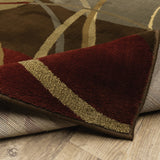 Oriental Weavers Amelia 662K6 Contemporary/ Abstract Polypropylene Indoor Area Rug Brown/ Red 9'10" x 12'9" A662K6300390ST