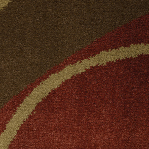 Oriental Weavers Amelia 662K6 Contemporary/ Abstract Polypropylene Indoor Area Rug Brown/ Red 9'10" x 12'9" A662K6300390ST