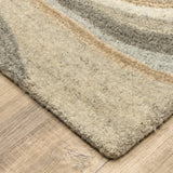 Oriental Weavers Anastasia 68007 Contemporary/Industrial Abstract Wool Indoor Area Rug Beige/ Charcoal 8' x 10' A68007244305ST
