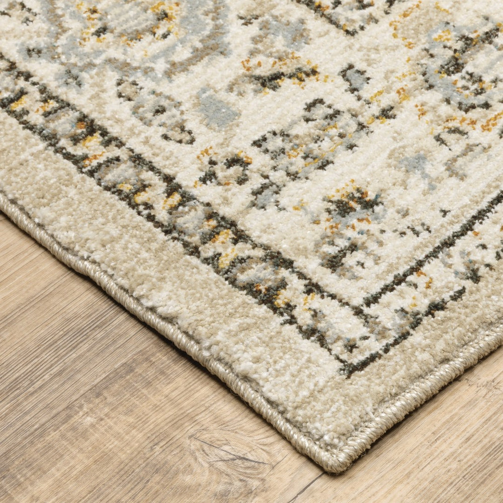 Oriental Weavers Andorra 303D0 Traditional/Vintage Oriental Nylon, Polypropylene Indoor Area Rug Beige/ Ivory 10' x 13'2" A303D0305400ST