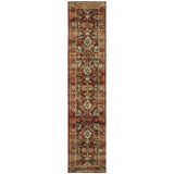 Oriental Weavers Andorra 7154A Traditional/Vintage Oriental Nylon, Polypropylene Indoor Area Rug Red/ Gold 2'6" x 12' A7154A076365ST
