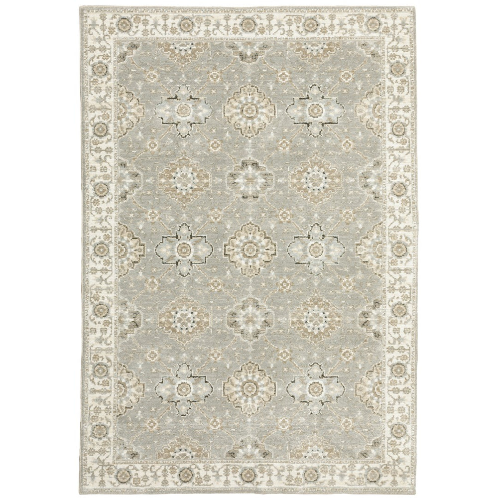 Oriental Weavers Andorra 8929H Traditional/Vintage Oriental Nylon, Polypropylene Indoor Area Rug Grey/ Ivory 10' x 13'2" A8929H305400ST