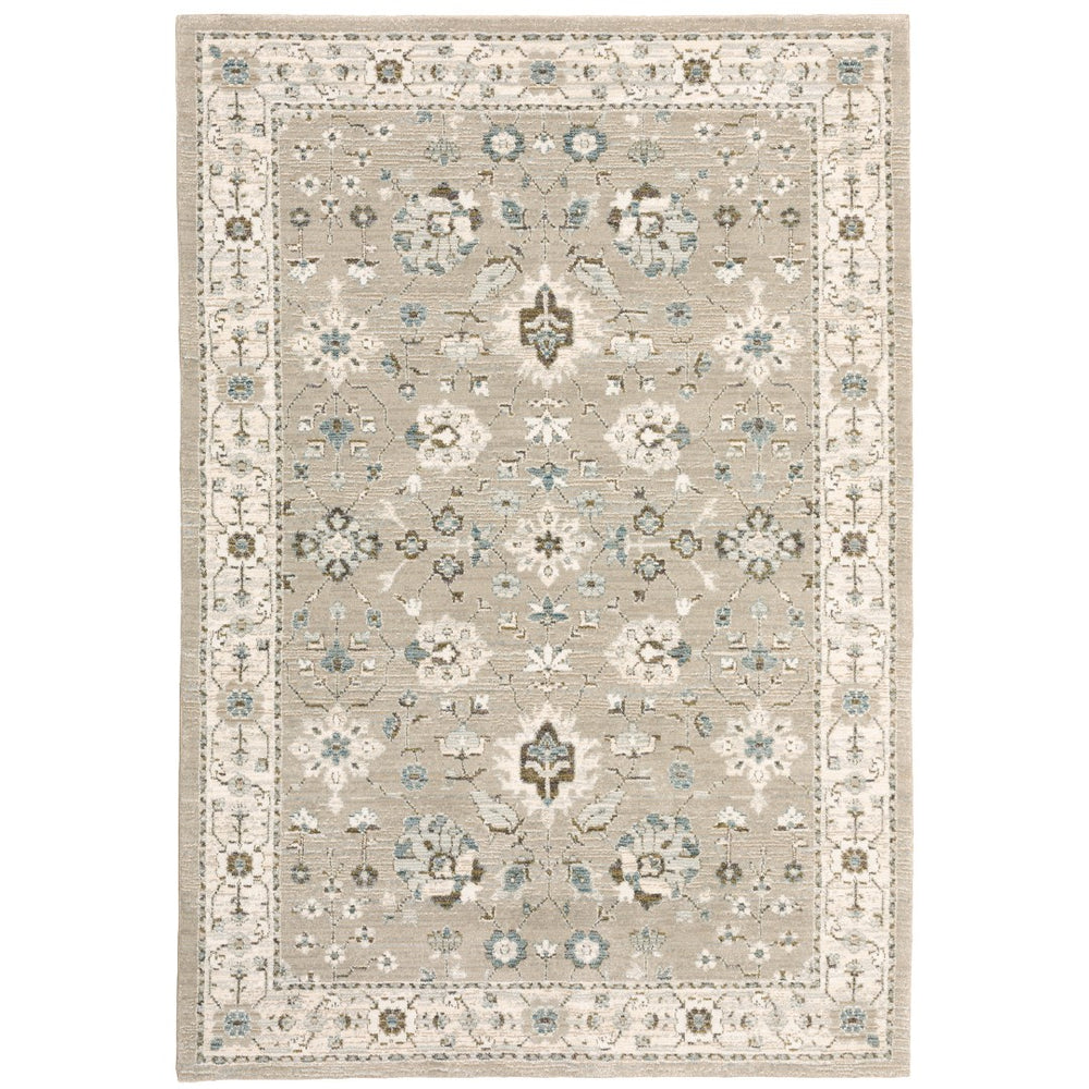 Oriental Weavers Andorra 8930L Traditional/Vintage Oriental Nylon, Polypropylene Indoor Area Rug Beige/ Ivory 10' x 13'2" A8930L305400ST