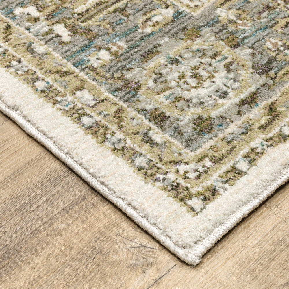 Oriental Weavers Andorra 9537P Traditional/Vintage Oriental Nylon, Polypropylene Indoor Area Rug Ivory/ Grey 10' x 13'2" A9537P305400ST