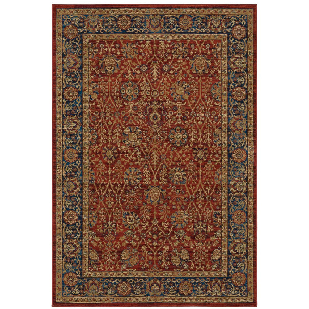 Oriental Weavers Ankara 501R5 Traditional/Vintage Oriental Polypropylene Indoor Area Rug Red/ Blue 9'10" x 12'10" A501R5300390ST