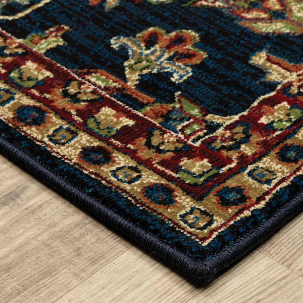 Oriental Weavers Ankara 531B5 Traditional/Vintage Oriental Polypropylene Indoor Area Rug Blue/ Red 9'10" x 12'10" A531B5300390ST