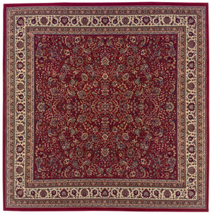Oriental Weavers Ariana 113R3 Traditional/Persian Oriental Polypropylene Indoor Area Rug Red/ Ivory 8' Square A113R3240240SQ