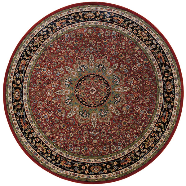 Oriental Weavers Ariana 116R3 Traditional/Persian Oriental Polypropylene Indoor Area Rug Red/ Blue 8' Round A116R3240240ST